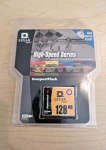 Lexar Media 128MB Compact Flash Memory Card 12x USB ENABLED, "New-Sealed" - Picture 1 of 4