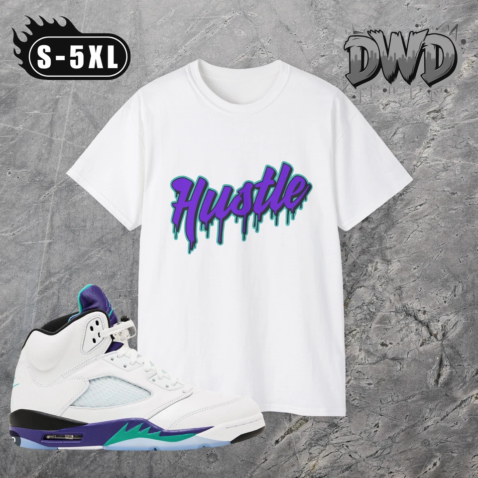 Matching Jordan Sneaker T-Shirt | Grape 5's | All Sizes | T-Shirt - Image 1 of 1