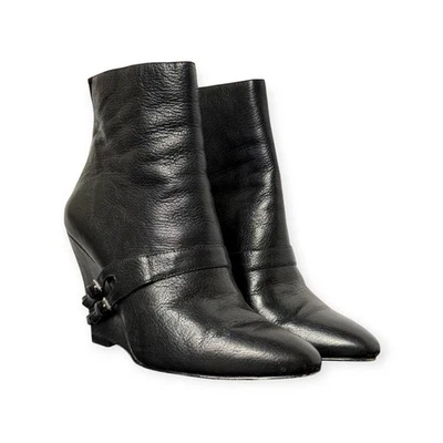 Elizabeth и James черный кожаный на танкетке ботинок туфли с пряжками 6B - Изображение 1 из 4