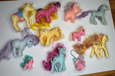 My Little Pony MLP G1 Lote Princesa Bushwoolie Pie Plano Flor Soma Elefante Foto 1 de 4