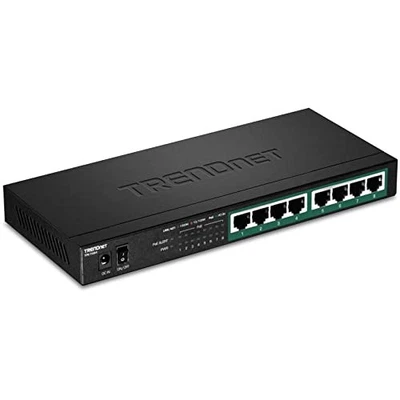 TRENDnet 8-Port Gigabit PoE+ Switch, 120W PoE Power Budget, 16Gbps Switching - Image 1 of 4