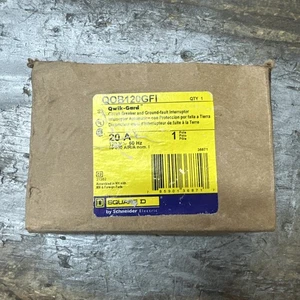 Square D QOB120GFI (New) Circuit Breaker, 1Pole, 120V, 10kA@120V, 1Ph, 20A - Picture 1 of 7