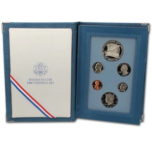 1987 United States Proof Prestige Set 90% Silver Dollar 6 Coin Lot W/ COA - Picture 1 of 13