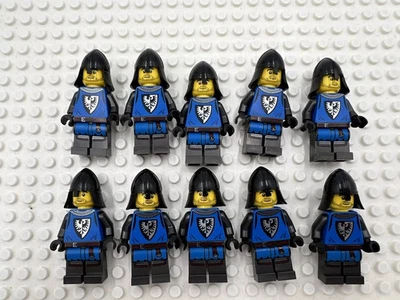 10 Pack LEGO Black Falcon Knights Minifigures – Retired Helmet – Army Builder - Image 1 of 4