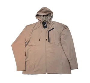 Under Armour Sportstyle Woven Stretch Hooded Jacket Khaki New W/Tags Men’s M - Picture 1 of 9