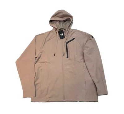 Under Armour Sportstyle Woven Stretch Hooded Jacket Khaki New W/Tags Men’s M - Image 1 of 4