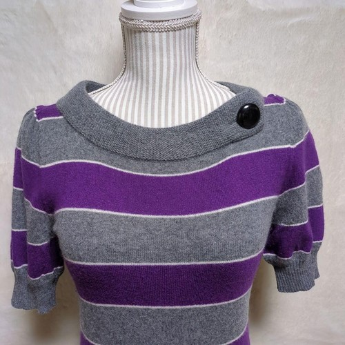 Abito Burberry blu etichetta maglia viola grigio righe logo ricamo