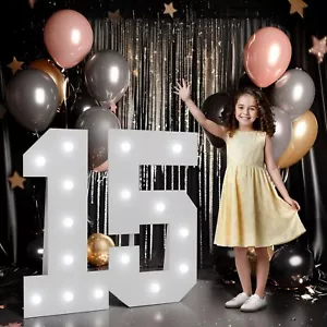 imprsv Marquee Numbers Large 15th-Birthday Decorations: 3ft Light up Numbers ... - Picture 1 of 7