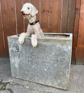 🌴 Vintage Antique LARGE Galvanised Steel Water Trough Tank Plant Pot 🌴 - Picture 1 of 7