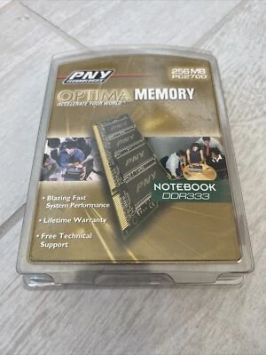 NEW! PNY Optima Memory 256 MB PC2700 DDR333 333 MHz (Double-data-rate) RAM - Image 1 of 4