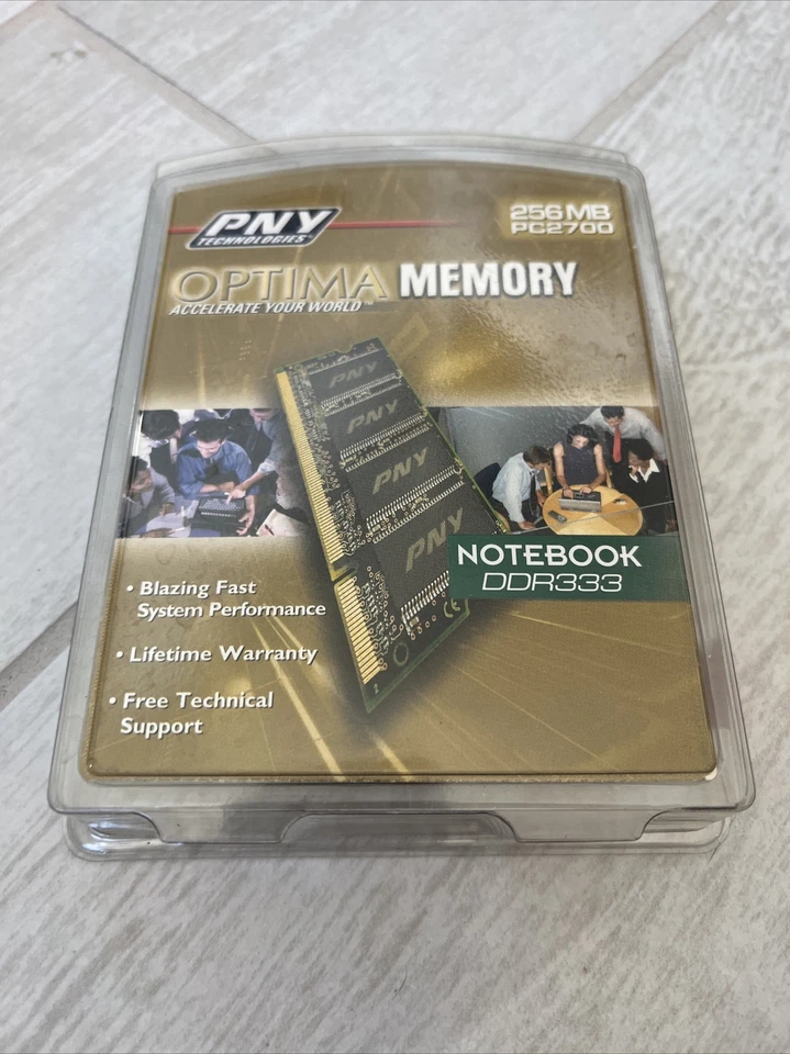 NEW! PNY Optima Memory 256 MB PC2700 DDR333 333 MHz (Double-data-rate) RAM - Image 1 of 4