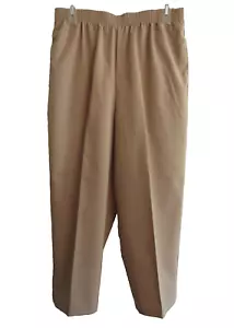 VTG Bend Over Pull-On Stretch Knit Pants Tan 14 Short Tapered Leg NWT - Picture 1 of 4