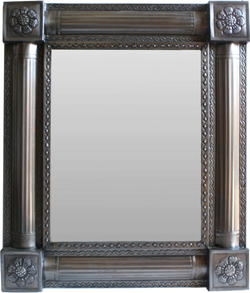 Espelho de lata pequeno 28"x24" mexicano feito à mão missão bronze esfregado a óleo - Imagem 1 de 1