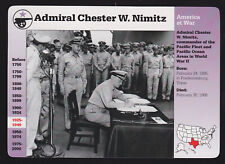ADMIRAL CHESTER W. NIMITZ WW2 Japanese Surrender Grolier Story of America CARD