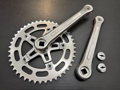 NOS 80's Vintage SUGINO Super Maxy crankset Silver 170mm 44T old school BMX - Image 1 of 4