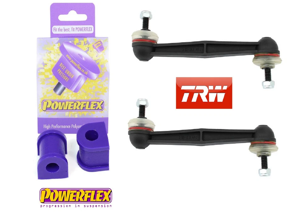 Kit Biellette TRW + Boccole Powerflex Barra Stabilizzatrice Posteriore Alfa 147 - Immagine 1 di 1