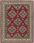 Authentic Kazak Pakistan Handmade Rug Traditional Design Wool Craftsmanship 5x6