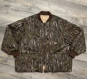Bob Allen Reversible Realtree Camo Hunting Puffer Jacket Zip Thinsulate Thermal - Picture 1 of 18