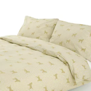 Emily Bond Luxus Bettwäsche Set Creme Labrador Bettdecke & Kissenbezug Set. 100% Baumwolle - Bild 1 von 2