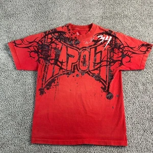 VINTAGE Tapout Shirt Mens Medium Red Signature Series Herschel Walker #34 Y2K - Picture 1 of 13