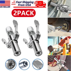 2PCS Double Handle Lock Pliers Quick Release Lock Oil Nozzle Grease Gun Coupler - Picture 1 of 24