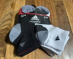 ADIDAS Boys Socks Low Cut Cushioned Aeroready 6 Pack Shoe Size 3Y-9Y - Picture 1 of 1