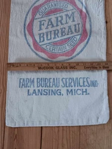 Farm Bureau Lansing MI Seed sack - Picture 1 of 8