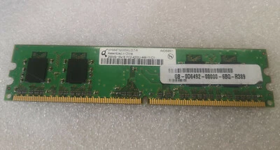 Qimonda HYS64T32000HU-3.7-A PC2-4200U-444 256MB 1Rx16 240-pin DIMM DDR2 Memory - Image 1 of 3
