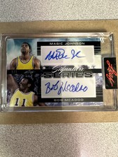 2023 Leaf Signature Series Magic Johnson Bob Mcadoo 1/1 Dual Auto