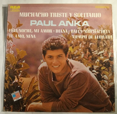 PAUL ANKA - MUCHACHO TRISTE Y SOLITARIO - 1974 MEXICAN LP, VOCAL - Image 1 of 4