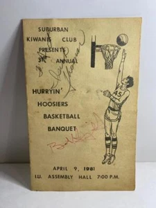 1981 Indiana Basketball Banquet Program Signed By Bob Knight & Isiah Thomas - Picture 1 of 7