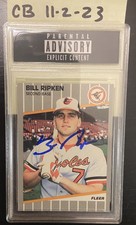 1989 Fleer Bill Ripken Beckett Witnessed F#%k Face Autographed Error Card
