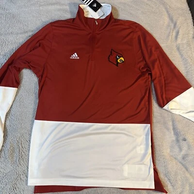 Adidas Louisville Cardinals 1/4 Zip Pullover Size Large - Image 1 of 4