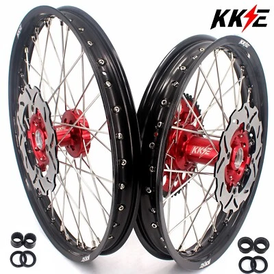 Llantas KKE 21/19"" para Suzuki RMZ450 2005-2017 RMZ250 2007-2018 CNC buje rojo Foto 1 de 4