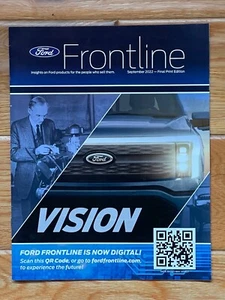 * NICE * 2022 Ford VISION ~ Sales Brochure 22 ~ Frontline magazine - Picture 1 of 2