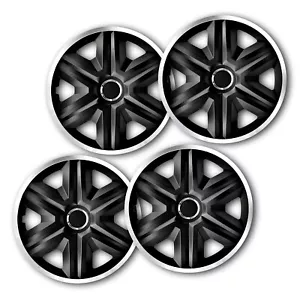 HUB CAPS 16 Inch Wheel Trims HQ ABS Plastic Universal Push-In Set of 4 (017) - Picture 1 of 4