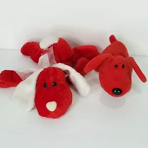 Fiesta TY Rover rot weiß Welpe Hund Plüschtier Kuscheltier Menge 2 - Bild 1 von 5
