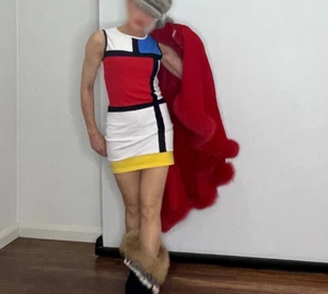 Colorblock Mini Dress Festival Dress - Foto 1 di 8