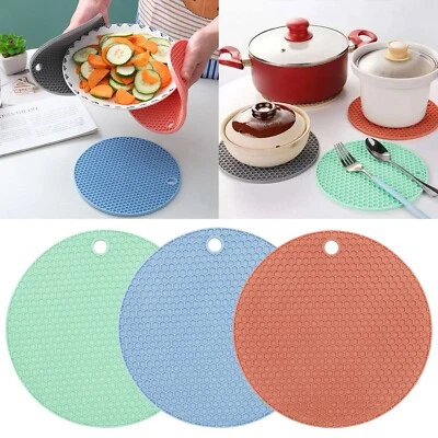 2Pcs Rubber Insulated Mat Table Mat Kitchen Pot Mat Cup Mat Bowl Mat Table Mat - Image 1 of 4