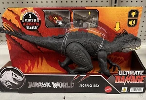 NEW Jurassic World Ultimate Damage Scorpios Rex Mattel Intensifying Damage RARE - Picture 1 of 2