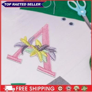 Embroidered Stickers A-Z Alphabet Embroidered Applique Patches Applique Patches - Picture 1 of 89