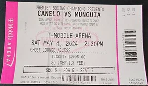 Canelo Alvarez vs. Jaime Munguia May 4, 2024 Boxing Ticket Stub - Picture 1 of 3