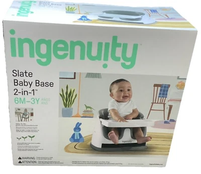 Base elevadora de alimentación y asiento de piso Ingenuity Baby Base 2 en 1 con bandeja autoalmacenable - Nueva Foto 1 de 4