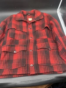 Vtg 70s Pendleton Mackinaw Cruiser Jacket L Buffalo Plaid 100% Virgin Wool EUC - Picture 1 of 14