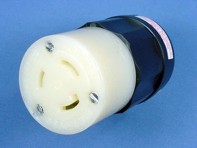 Conector de bloqueo Leviton bloqueo giratorio enchufe hembra NEMA L11-20R 20A 250V a granel 2373 Foto 1 de 4