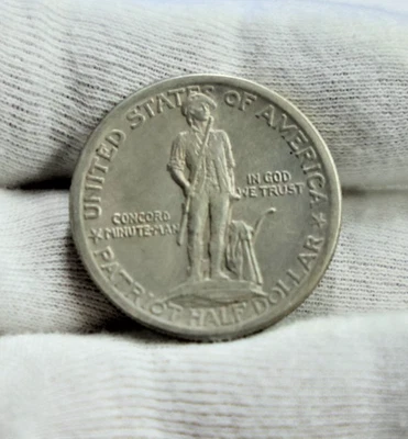 1925  US Lexington  Commemorative 50c AU (Cleaned, Retoned) - Image 1 of 2