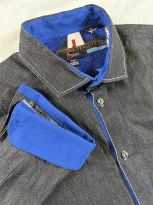 Bertrand Marois Mens 2XL Button Up Flip Cuff Quebec Canada Designer - Image 1 of 4