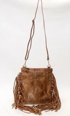 100%Real Cowhide Cross body Purse Handbag with fringes, Cowhide Leather  SA-3056 - Image 1 of 4