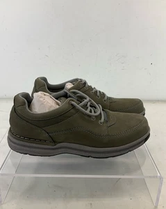 Rockport Gray Leather World Tour Classic Lace-Up Shoes 10 - Picture 1 of 8