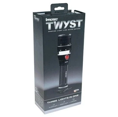 Twyst Flashlight Lantern Light 3-Mode LED 270 LUMEN Black New iPROTEC NEBO